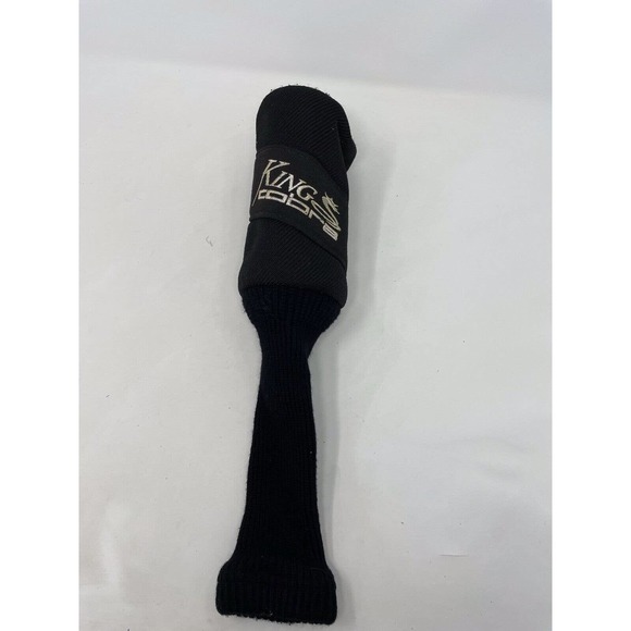 Vintage King Cobra Golf Club Head Cover Black Sock Soft Embroidered - Picture 1 of 5